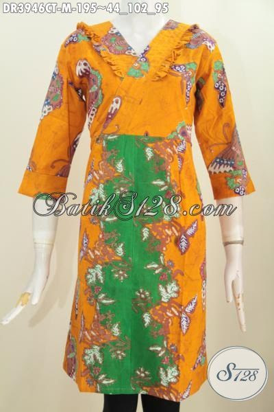 53 Style Terbaru Baju Batik Kombinasi Warna  Kuning