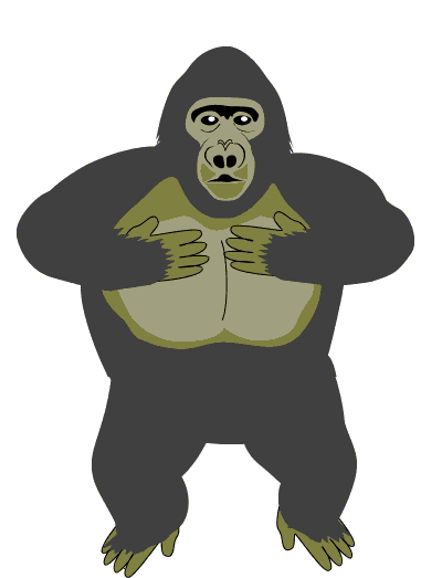 すべての動物の画像 75 イラスト ゴリラ ドラミング