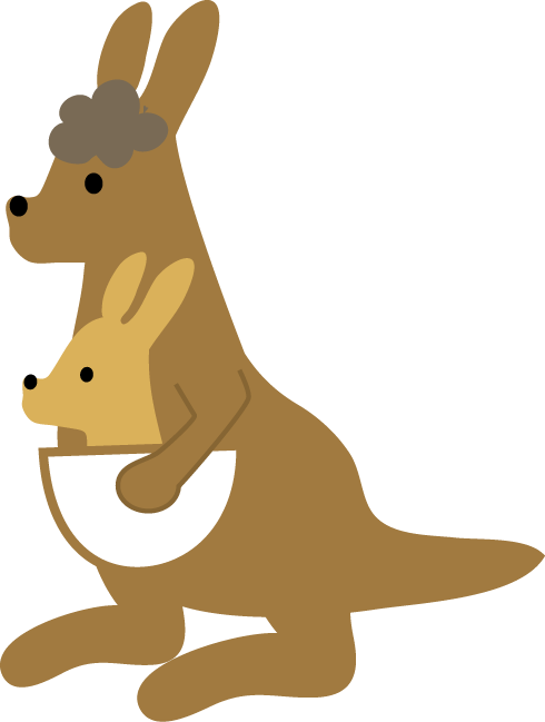 最高の動物画像 トップ100 カンガルー イラスト 正面
