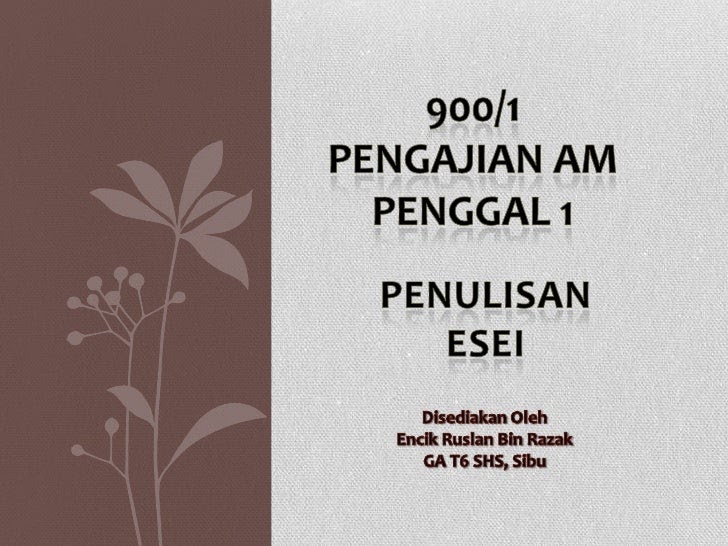 Pengajian Am Soalan Esei - Contoh Sep