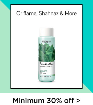 Oriflame,Shahnaz & More Min 30% off