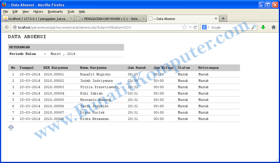 Contoh Web Database Php - Druckerzubehr 77 Blog