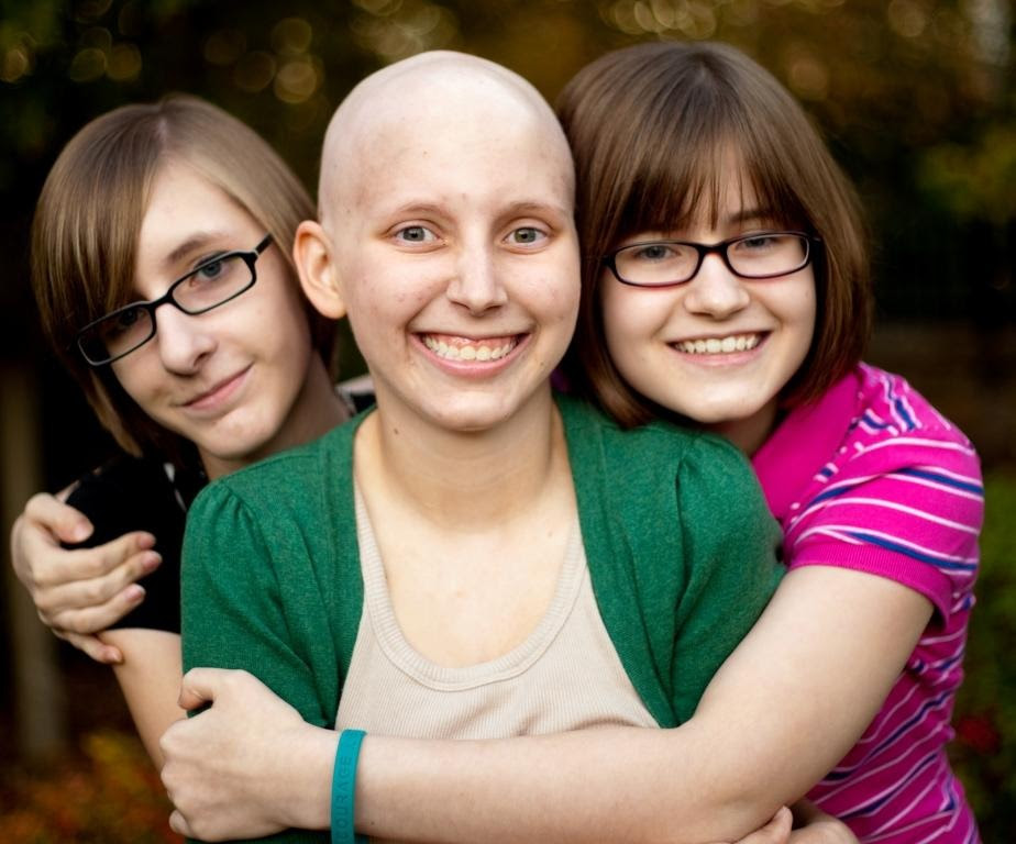 Jordyn, cancer survivor with family