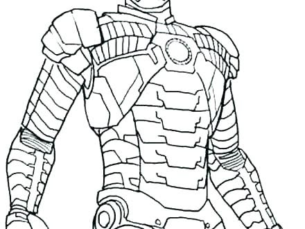 Mewarnai Iron Man - Gambar Kelabu
