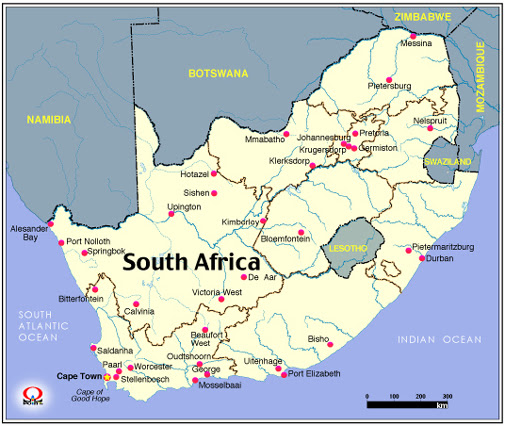 最新 南アフリカ 共和国 地図