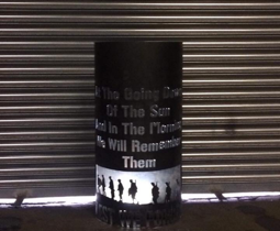 You'll place the firebricks standing tall one beside the other, all the way around the fire pit (images 1 and 2). Lest We Forget Soldier Fire Pit Spanner Monkeys North East 4x4 Performance Specialist