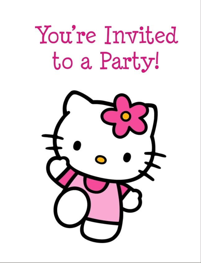 iHelloi iKittyi FREE Printable iBirthdayi iPartyi Invitation 