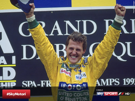 Sky Sport F1® HD su Twitter: "30 agosto 1992 Un giovane Micheal Schumacher vince il GP del Belgio: è il 1° di 91 successi in carriera. #SkyMotori "