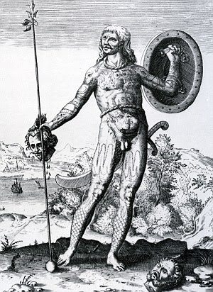 16th Century illustration of a Pictish warrior