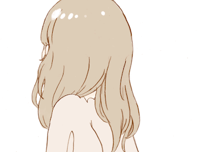 無料イラスト画像 切ない 女の子 後ろ姿 イラスト