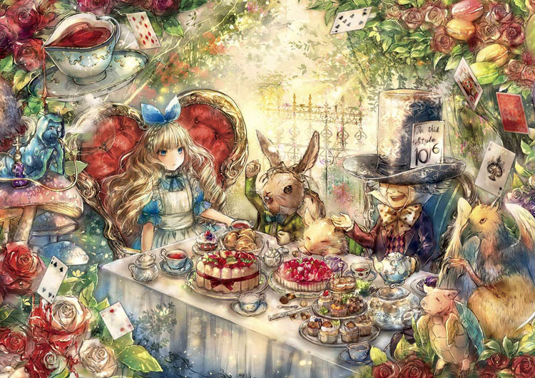 あなたのためのイラスト ユニークアリス お茶 会 イラスト