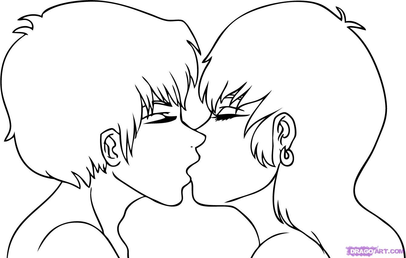 Easy Anime Boy And Girl Kiss Drawing