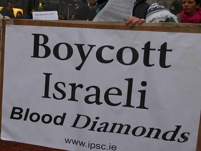 'Boycott Israeli blood diamond.' (Photo: supplied)