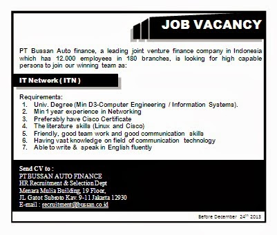 Contoh Job Vacancy Job Application Cv - Contoh O