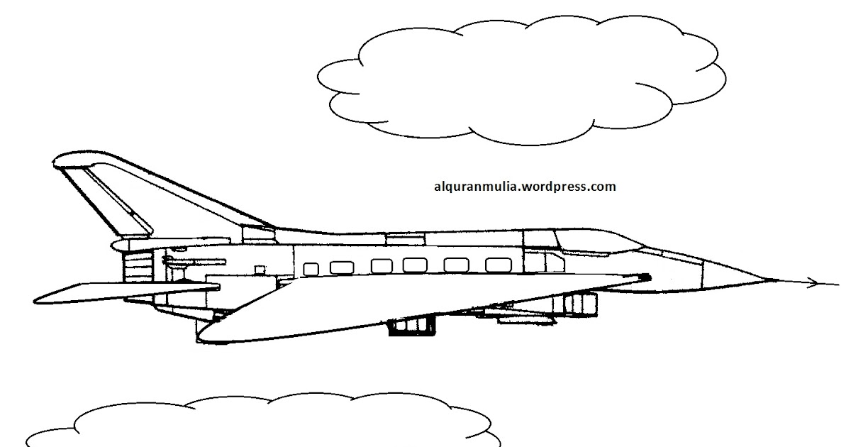 Gambar Pesawat Terbang Untuk Mewarnai Anak Tk Tempat 