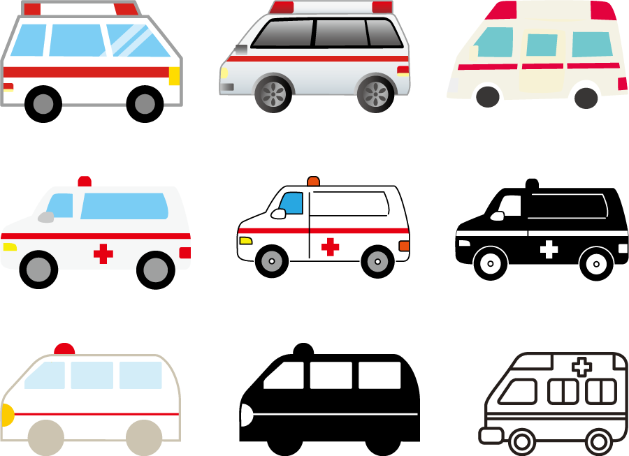 美しい花の画像 50 素晴らしい救急車 イラスト フリー