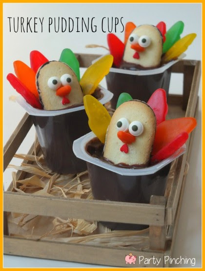 Www.popsugar.com.visit this site for details: Turkey Pudding Cups Thanksgiving Treats Thanksgiving Dessert