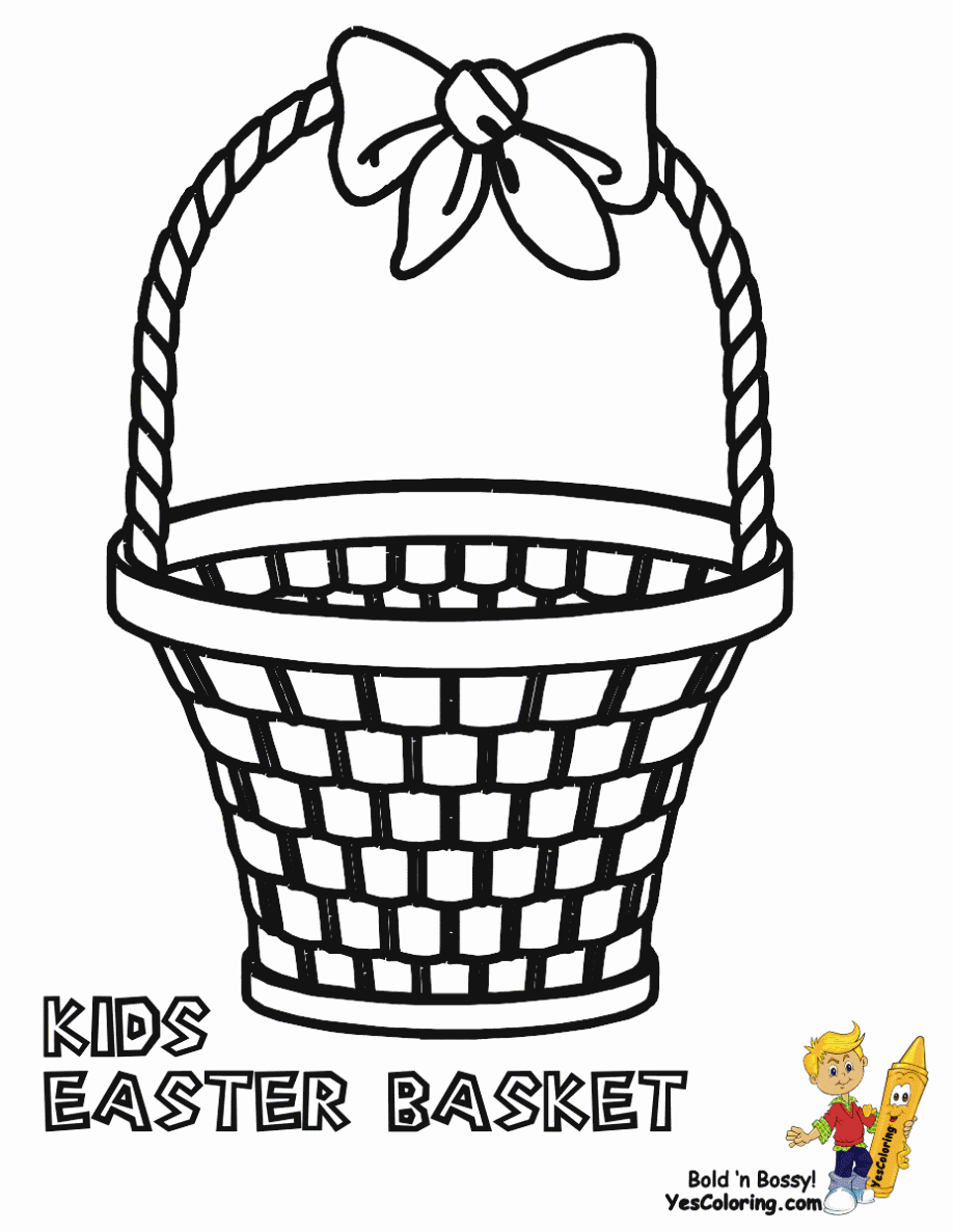 Free Coloring Pages Easter Basket All Round Hobby
