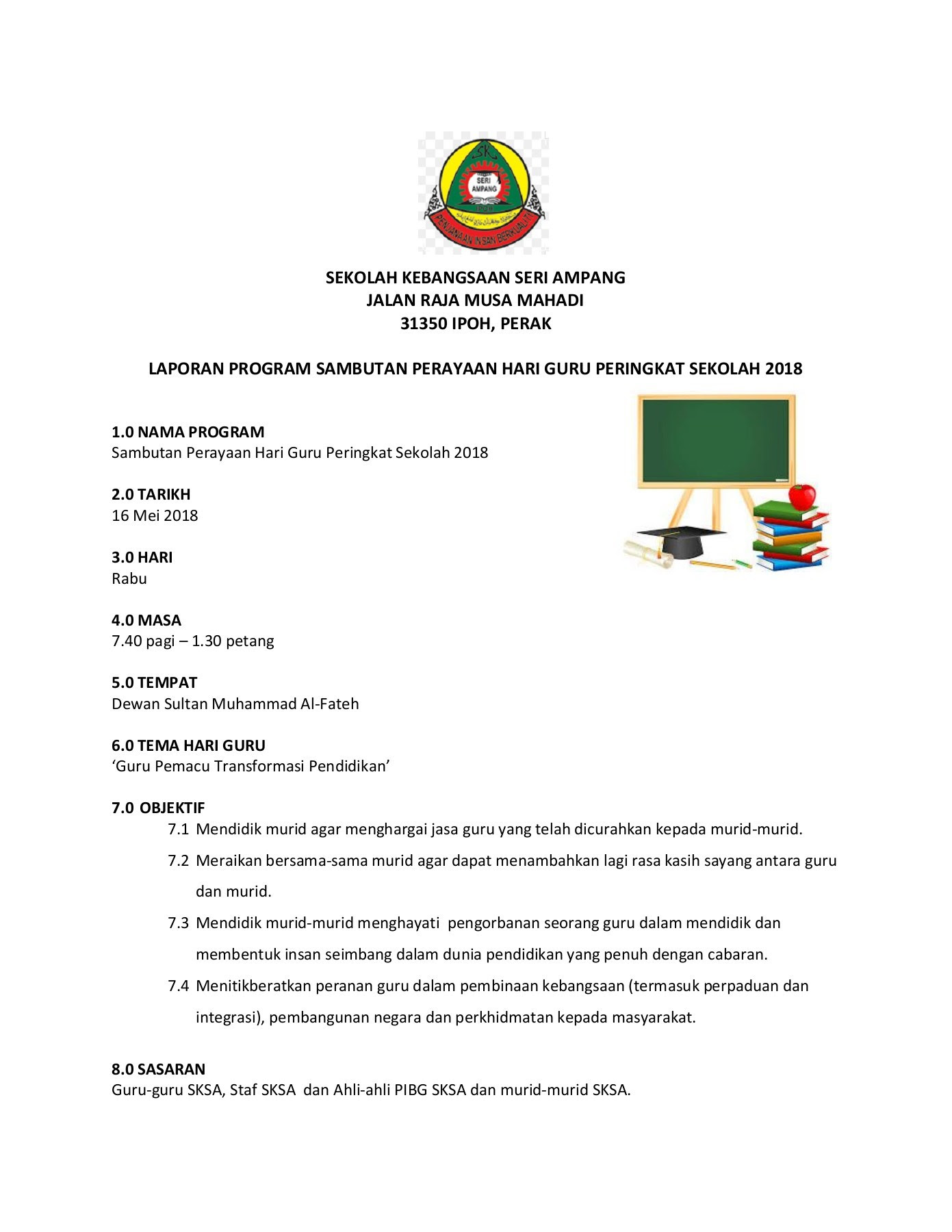 Malam tirakatan atau malam tuguran ini merupakan salah satu dari seluruh rangkaian acara peringatan hari kemerdekaan ri, yang biasanya dilaksanakan selama satu bulan penuh di bulan. Laporan Hari Guru 2018 1
