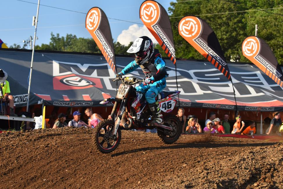 Luke Fauser topped the 51cc (7-8) Limited class.Photo: Ken Hill