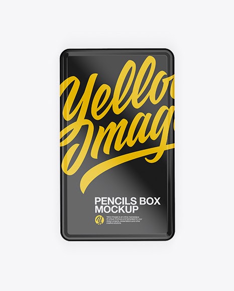 Download Download Psd Mockup Art Box Case Closed Glossy Graphite Mockup Pack Package Pencil Pigment ...