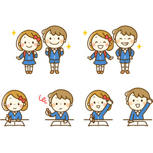 無料イラスト画像 最高の中学生 男の子 女の子 イラスト