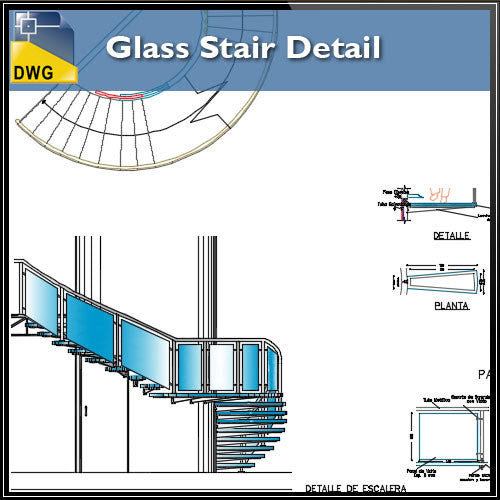 Second floor accommodates icu, ot complex, ward, cath lab, services etc. Glass Stair Details In Autocad Dwg Files Cad Design Free Cad Blocks Drawings Details