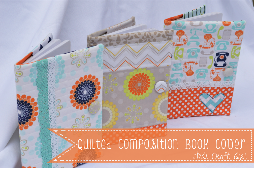 These book covers are so much fun to make. Quilted Composition Book Cover