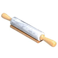 White marble deluxe rolling pin
