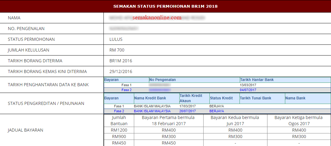 Semakan Brim Ogos 2019 - Contoh Agus