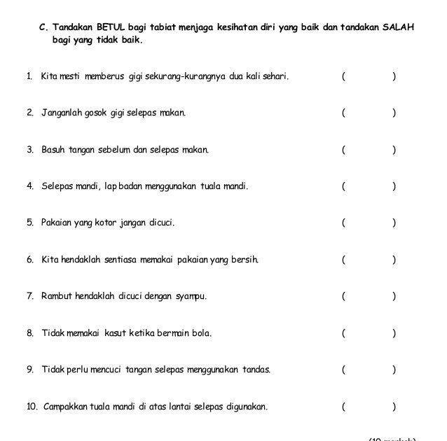 Soalan Ujian Bulan Mac Bahasa Melayu Tahun 2 2019 