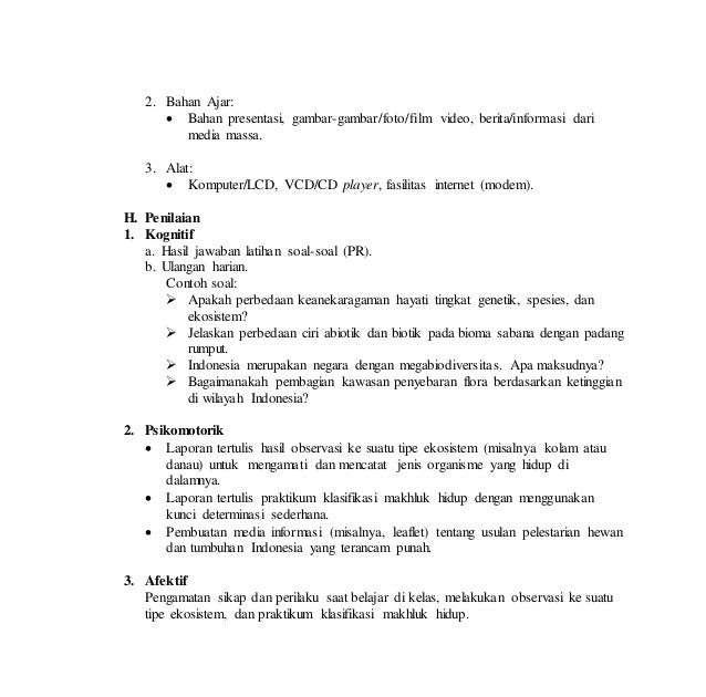 Contoh Hasil Observasi Ekosistem - Hontoh