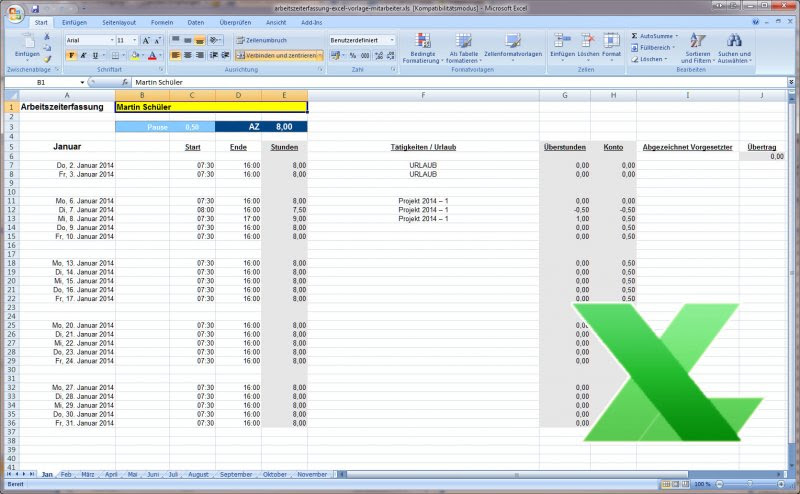 Für wen eignen sich kostenlose warenwirtschaftssysteme? Arbeitszeiterfassung Excel Vorlage Kostenlos Download Hier