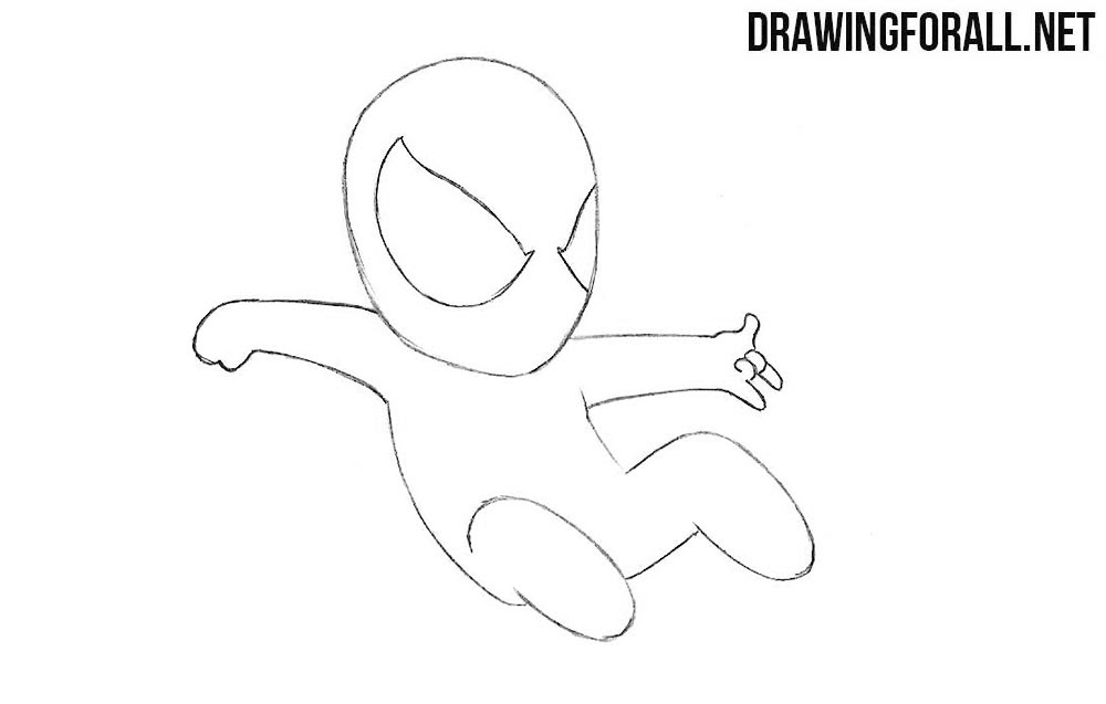 Easy, step by step spiderman logo drawing tutorial. How To Draw Chibi Spider Man Drawingforall Net