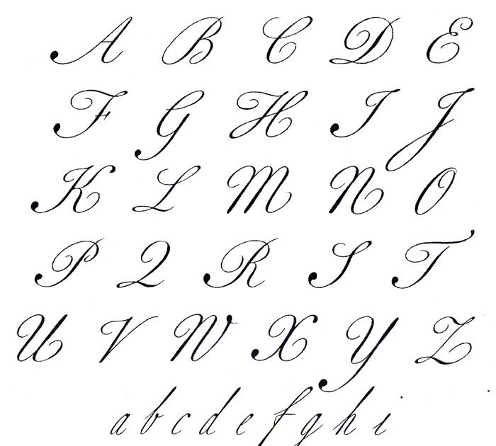 Cursive Handwriting Styles A To Z