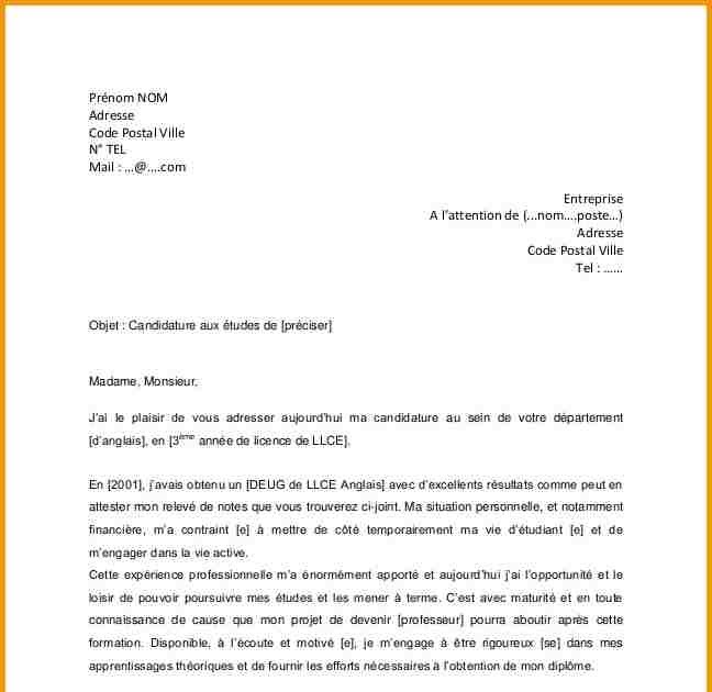 modele de lettre pour candidature au cse