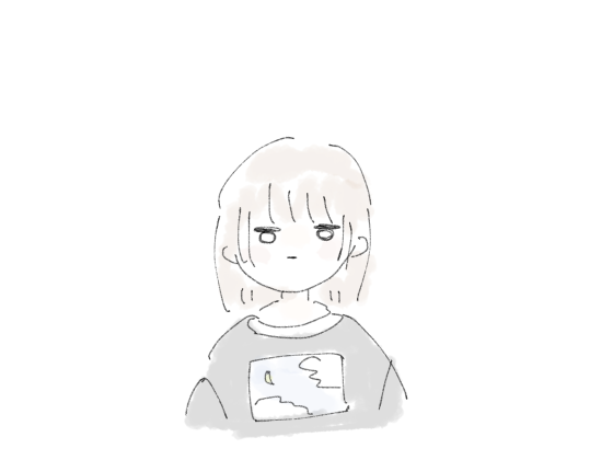 最新 エモい 白黒 イラスト おしゃれ 女の子