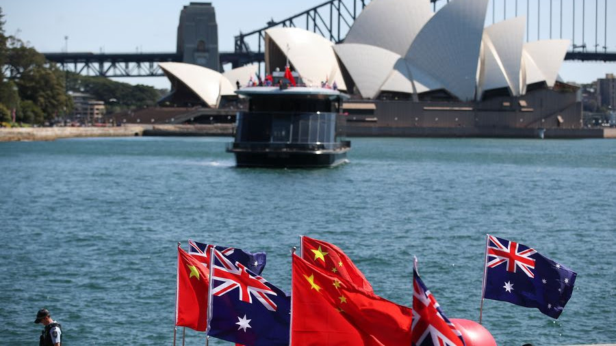 A chinese and an australian flag. Australia Bri Reversal Brings Warning On Ties Chinadaily Com Cn