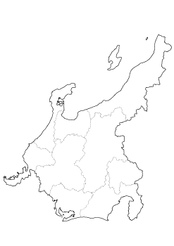 ベスト中部 地方 白地図 最高の花の画像