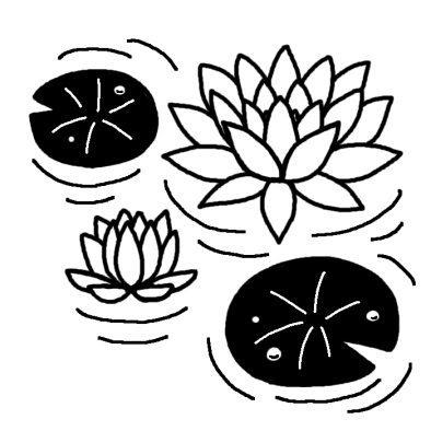 最高の無料イラスト 綺麗な白黒 蓮 イラスト フリー