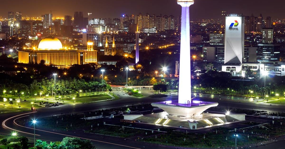 Pemandangan Kota Jakarta Gambar Hitam HD