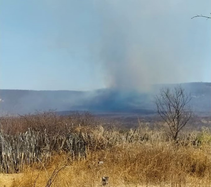 Arneiroz: Incêndio Ainda Sem Controle Na Serra De Dentro Entra Pelo 7º Dia.