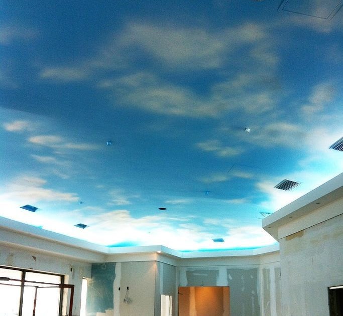 Bathroom Floor Painted Like Sky Noconexpress