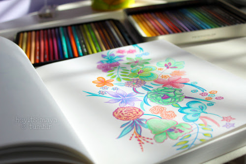 New users enjoy 60% off. Photography Pretty Drawing Art Beautiful Design Draw Green Flower Blue Flowers Pink Purple Colour Colorful Colourful Sketch Pattern Color Quality Tropical Skyfluff
