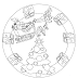 Père Noël Coloriage Noel Mandala