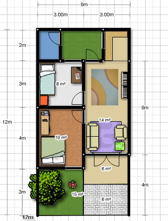 gambar rumah modis update: rumah minimalis 10 x 12