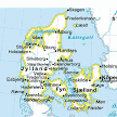 Karta över Jylland Danmark