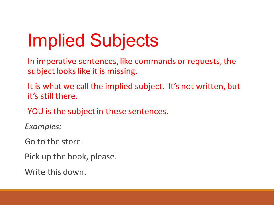 Check spelling or type a new query. What Is An Implied Subject Example