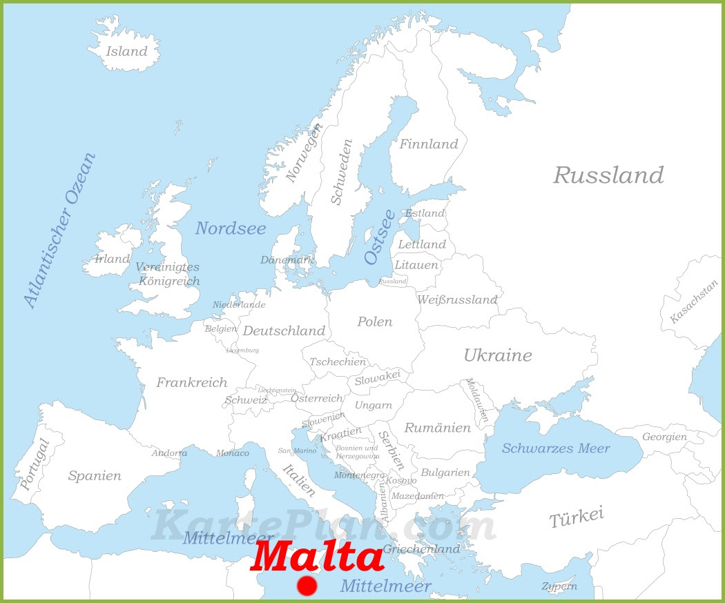 Tripadvisors malta karte mit hotels, pensionen und hostels: Malta Auf Der Karte Europas