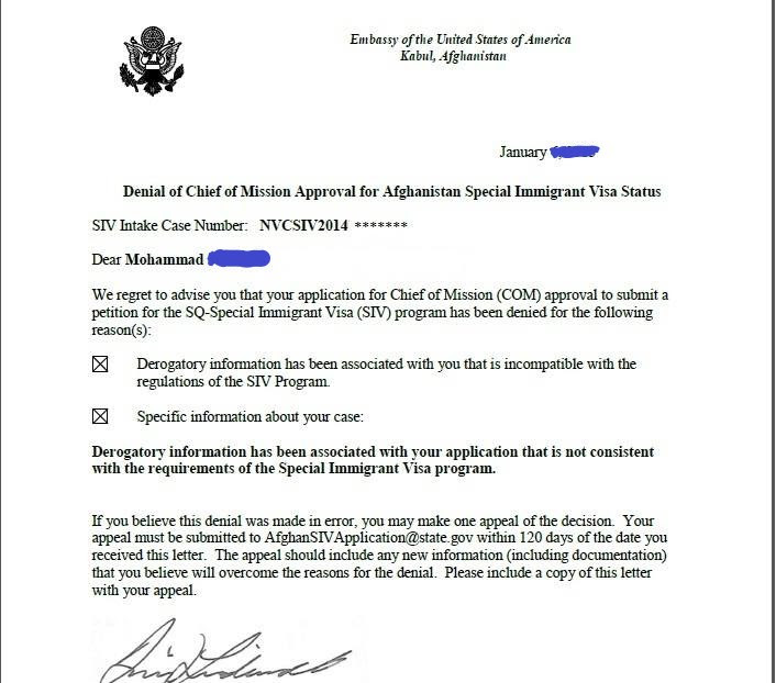 Sample letter to us consulate for visitors visa letter to consulate requesting visa for parents, relatives or friend you are sponsoring. Afghan Siv Appeal Help